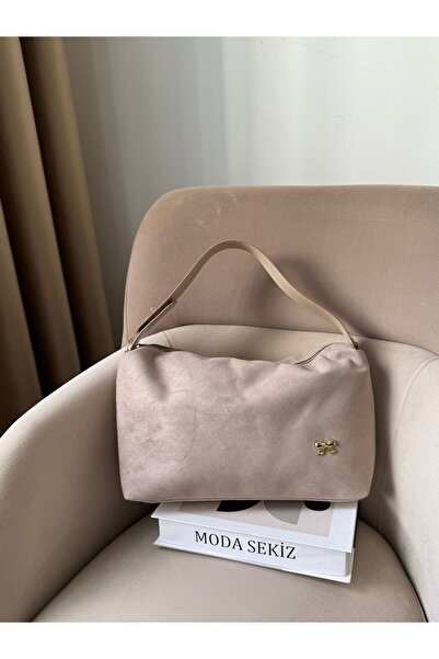 Moda Sekiz Women's Suede Large Size Crossbody Hand and Shoulder Bag