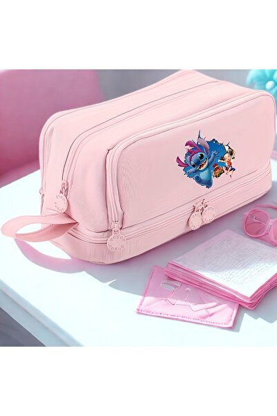 Store Stitch Kalemlik Çocuklar İçin Stitch Kalem Kutusu Organizer Kalemlik Çizgi Film Karakterli Kalemlik