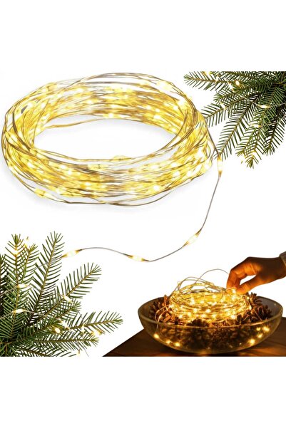 Goliat LAMPKI LED DRUCIK 20 LED NA BATERIE MIKRO ŚWIATEŁKA 2 M BIAŁE CIEPŁE