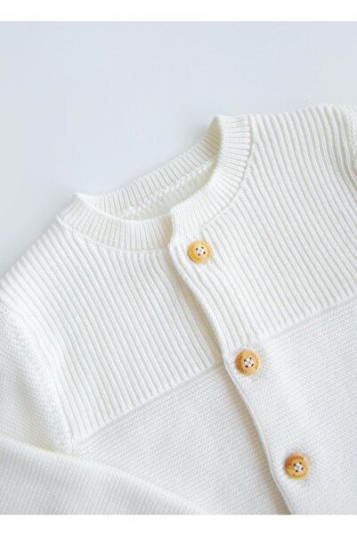 kitikate Organic Rosy Knitwear Cardigan Ecru