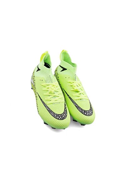 SHOUGO Professional Sock-Footed Comfortable Football Shoes and Turf Field Green