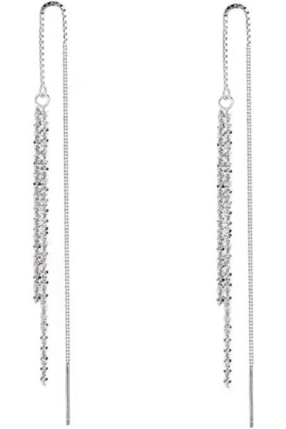 OSIRION Cercei eleganti din argint sterling cu ciucuri lungi pentru femei, S925