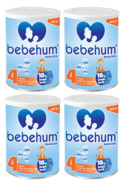 bebehum Teneke 4 Devam Sütü 400 gr 12 Ay x4 Adet