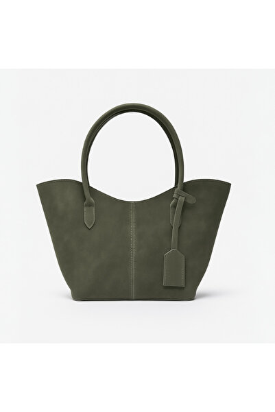 GENCOBAG Suede Khaki Women's Shoulder Bag – Large Capacity, Stylish and Durab...