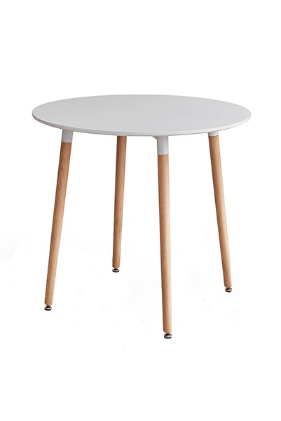 DacEnergy Masa dining, alb/fag, diametru 80 cm, ELCAN NEW TYP 2