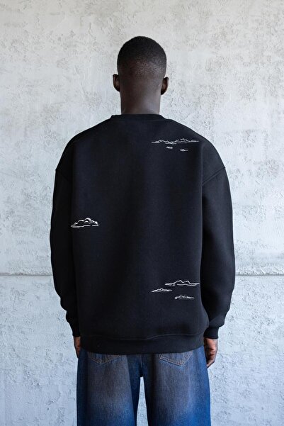 Machinist Kite Embroidered Sweat Black