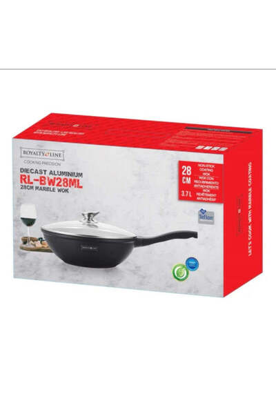 dealshopromania Tigaie Wok Royalty Line cu Capac RL-BW28ML, 28 cm, 3,7 L – In...