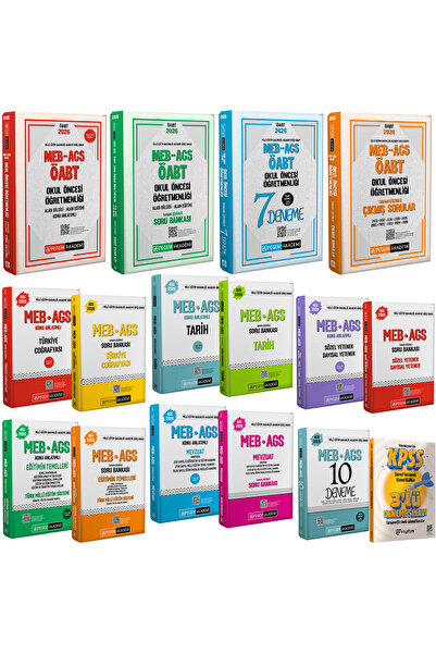 Pegem Akademi Yayıncılık 2026 MEB AGS ÖABT Okul Öncesi Öğretmenliği Konu-Soru...