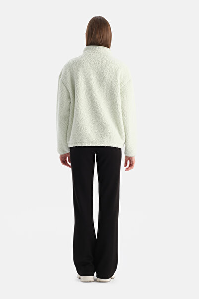 Dagi Mint Green Women's Half-Zip Sweatshirt