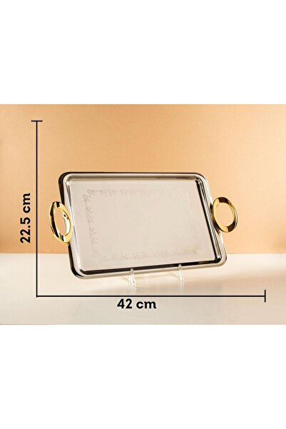 TOHFAT-AL MAIDAH Luxury steel serving trays with a modern and distinctive design