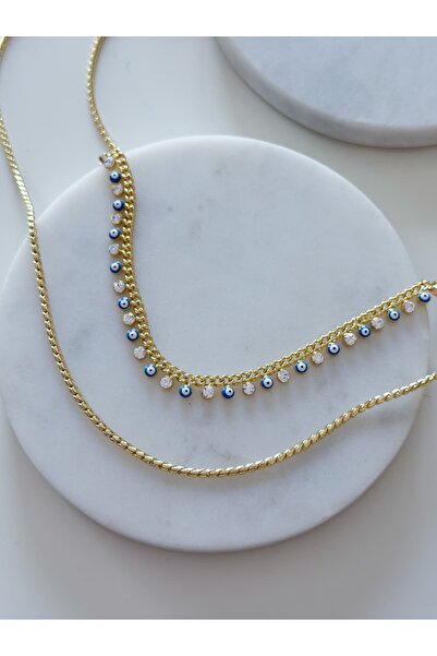 CHARMLUCKY Special Series 2-Piece Evil Eye Necklace