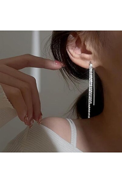 OSIRION Cercei eleganti din argint sterling cu ciucuri lungi pentru femei, S925