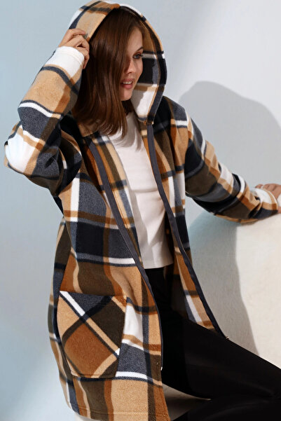 Buklemoda Поларна яке с кариран десен