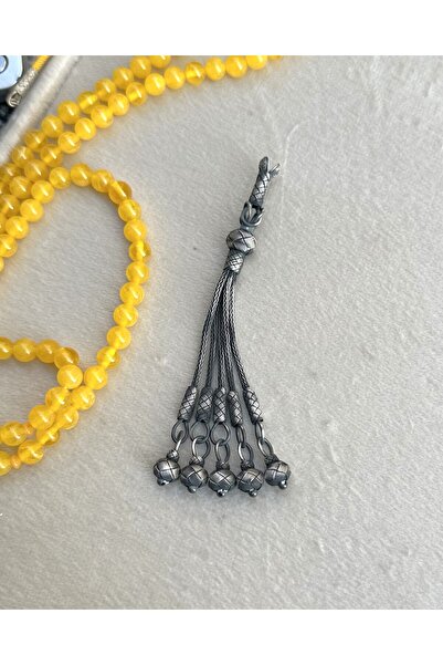 KAZZAZE Silver Kazaziye Classic Model Five Oxide Silver Prayer Beads Tassel