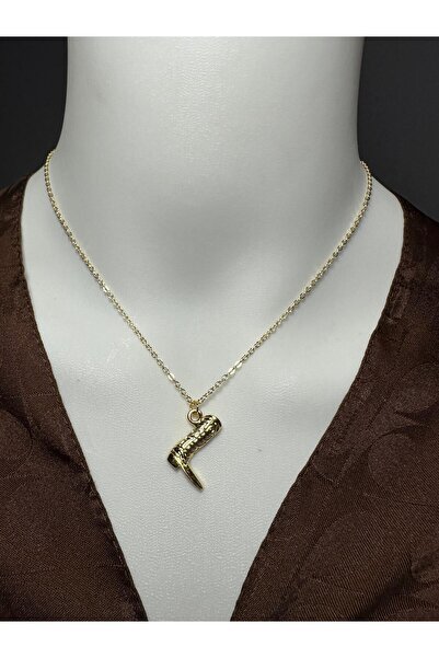 Uno Di Famiglia Cowboy Boot Shaped Steel Necklace, Minimalist Necklace