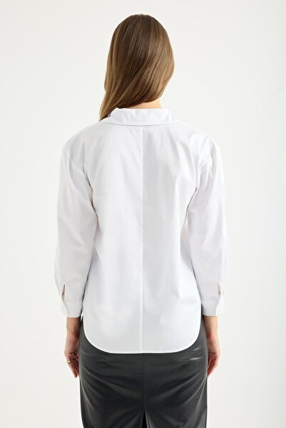 Masha Kate Organic Cotton Open Collar Shirt