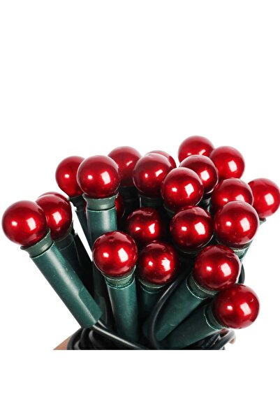 Goliat Czerwone Lampki-Perły Choinkowe 50L na Zielonym Kablu, 220-240V, Długość 2,7m