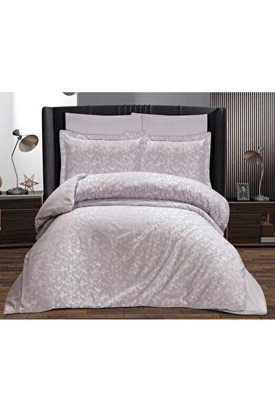 ihvan online طقم غطاء لحاف مزدوج من قماش الجاكار والساتان - 200×220 - طقم سري...