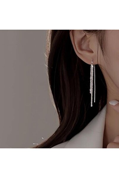 OSIRION Cercei eleganti din argint sterling cu ciucuri lungi pentru femei, S925