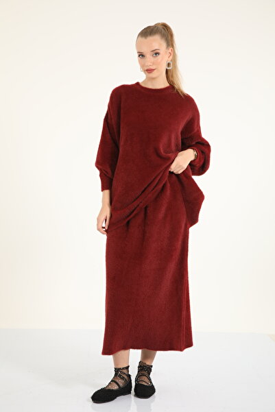 My City 40803 - Stylish Comfortable Soft Textured Knit Skirt Sweater Women's Set