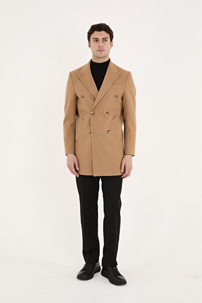 ABOUT US Men's Modern Fit K Double-Breasted Coat # K4056