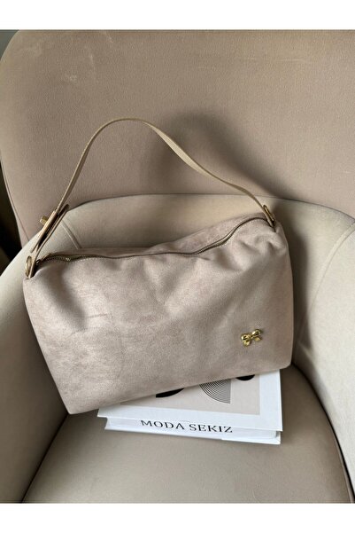 Moda Sekiz Women's Suede Large Size Crossbody Hand and Shoulder Bag