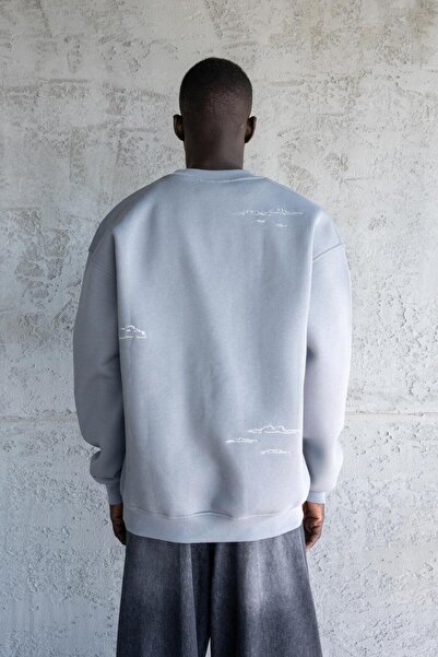 Machinist Kite Embroidered Sweat Blue-Smoke