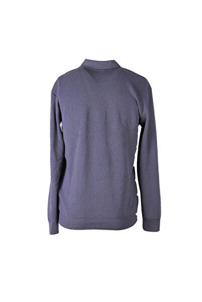 trender Zippered Polo Gray Men's Sweater Mmt02