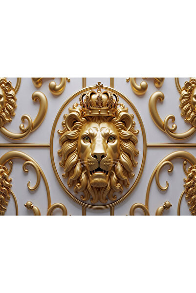 VIODESIGN Fototapet 3D, autoadeziv, Leu , multicolor,80x120 cm 3D228