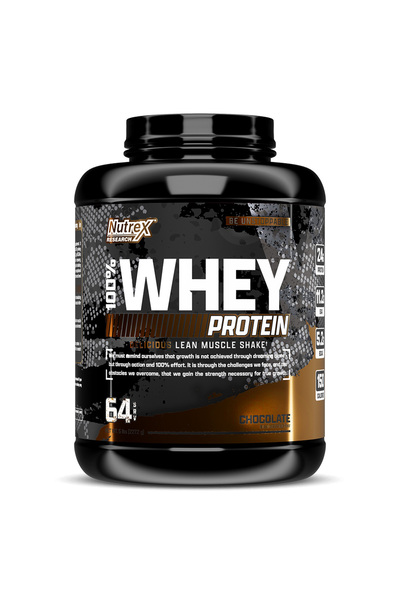 Nutrex Research 100% Whey, Chocolate, 5 LB, Support Muscle Growth, Contains 24 Gm Protein