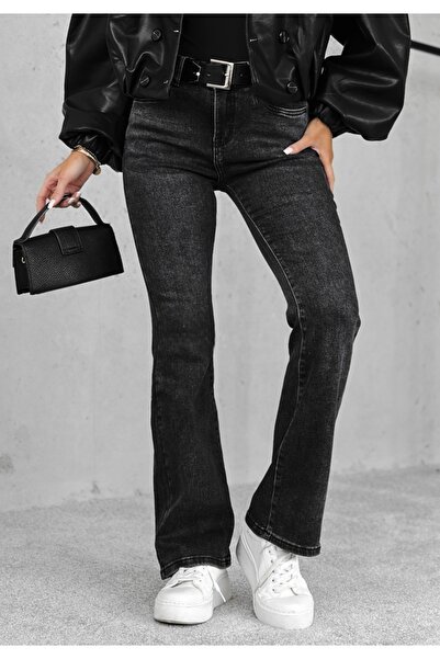 ADAMODA.RO Simple elastic slightly flared jeans