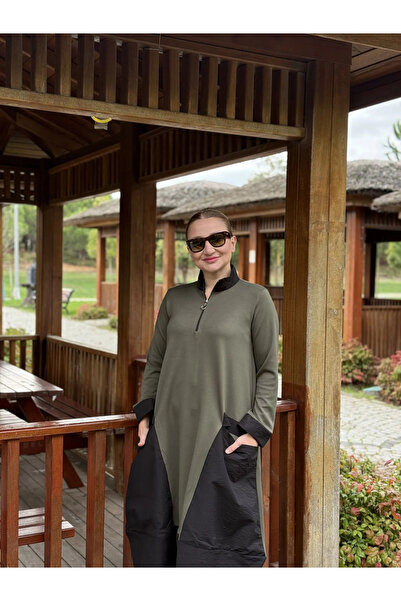 EL jadida Women's Modal Fabric Oversized Long Pocket Dress