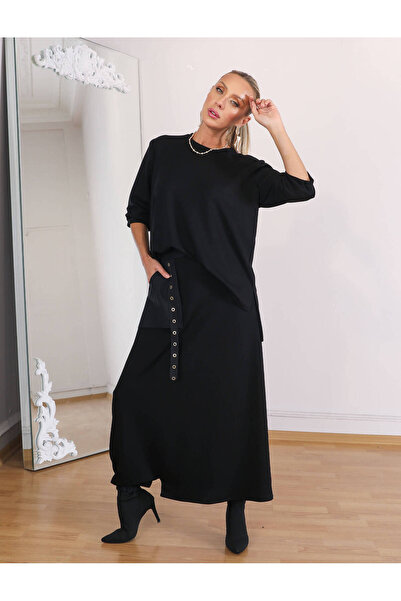 EL jadida Women's Modal Fabric Shalwar Skirt Set