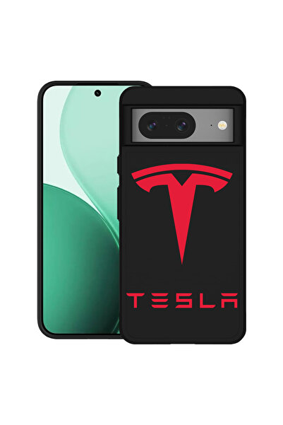 bestcase Carcasă ultra subțire TPU pentru Google Pixel 8, cu design Tesla Red, 2100008 B 1711
