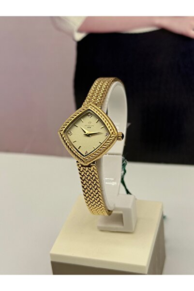 Hislon Gold Straw Women's Wristwatch 3 Atm Waterproof