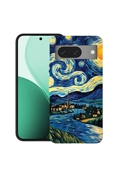bestcase Carcasă ultra subțire TPU pentru Google Pixel 8, cu design Starry Ni...