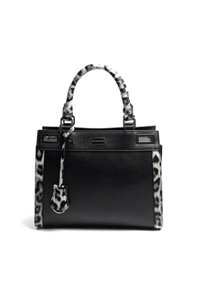 Silver Polo Silver & Polo Leopard Black Sp1174 Women's Handbag