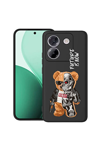 bestcase Carcasă ultra subțire TPU pentru Poco M7 Pro 5G, cu design jumătate robot jumătate ursuleț de pluș, 2100003 B 931