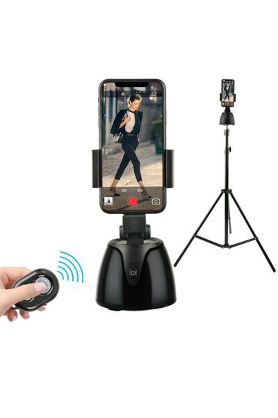 Generic 360 Auto Face Tracking Phone Holder Smart AI Gimbal Selfie Mount for Vlog Live Streaming TikTok