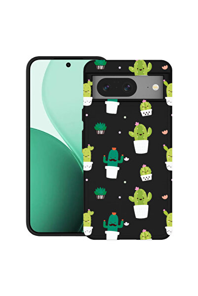 bestcase Carcasă ultra subțire TPU pentru Google Pixel 8, cu design Happy Cactus, 2100008 B 165