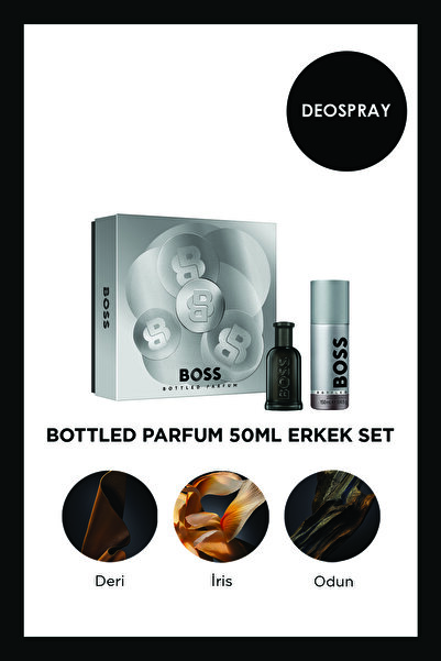 BOSS Bottled Parfum 50 ml Parfüm + 150 ml Deodorant Erkek Parfüm Seti