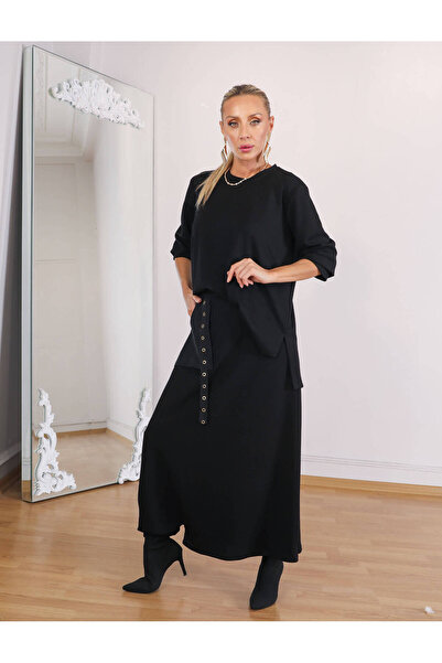 EL jadida Women's Modal Fabric Shalwar Skirt Set