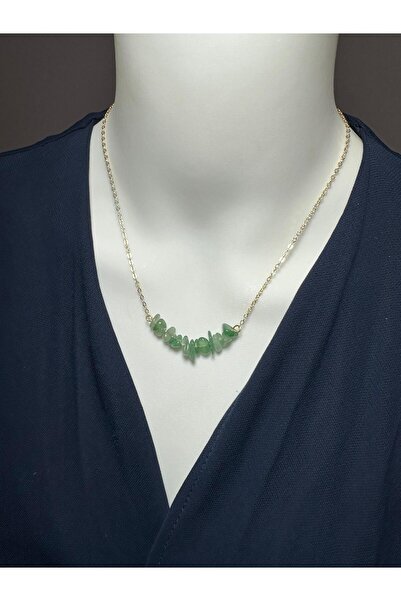 Uno Di Famiglia Aventurine Natural Stone Necklace, Natural Stone Necklace, Pinterest Style Necklace