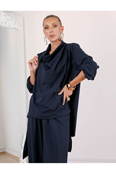 EL jadida Women's Degaje Collar Oversized Sets