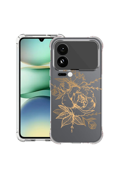 bestcase Carcasă antișoc pentru Xiaomi 17 Pro, cu design Golden Rose, 2099997 AS 989