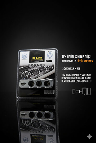 Extra Marketing Bmw E60 Uyumlu Çakmaklık Çoklayıcı 12V Araç Güç Dağıtıcı + Nu...