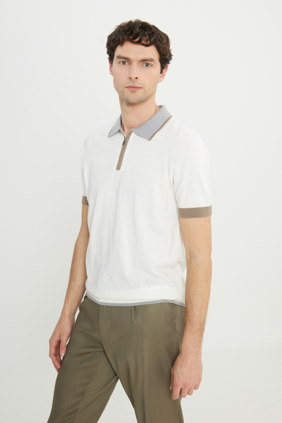 ALTINYILDIZ CLASSICS Men's Mink 100% Cotton Standard Fit Regular Cut Crew Neck Knitwear T-Shirt