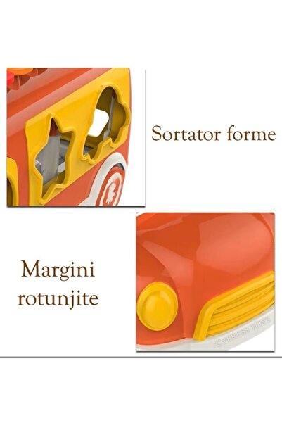 Smart Vibe MusicRide™ 3-in-1 Multifunctional Musical Bus with Xylophone, Shape Sorter & Blocks, Red