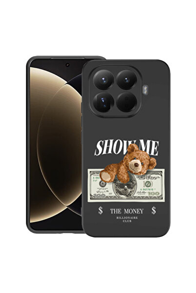 bestcase Husă premium din silicon pentru Xiaomi 15T Pro, cu design ursuleț de pluș Arată-mi banii, 3100018 PB 1453