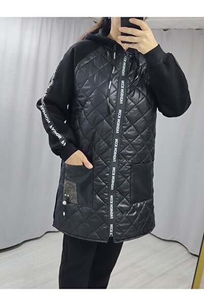 tellevolle Leather Sleeves Three Thread Cardigan